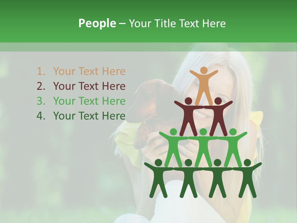 Mammal Person Sitting PowerPoint Template