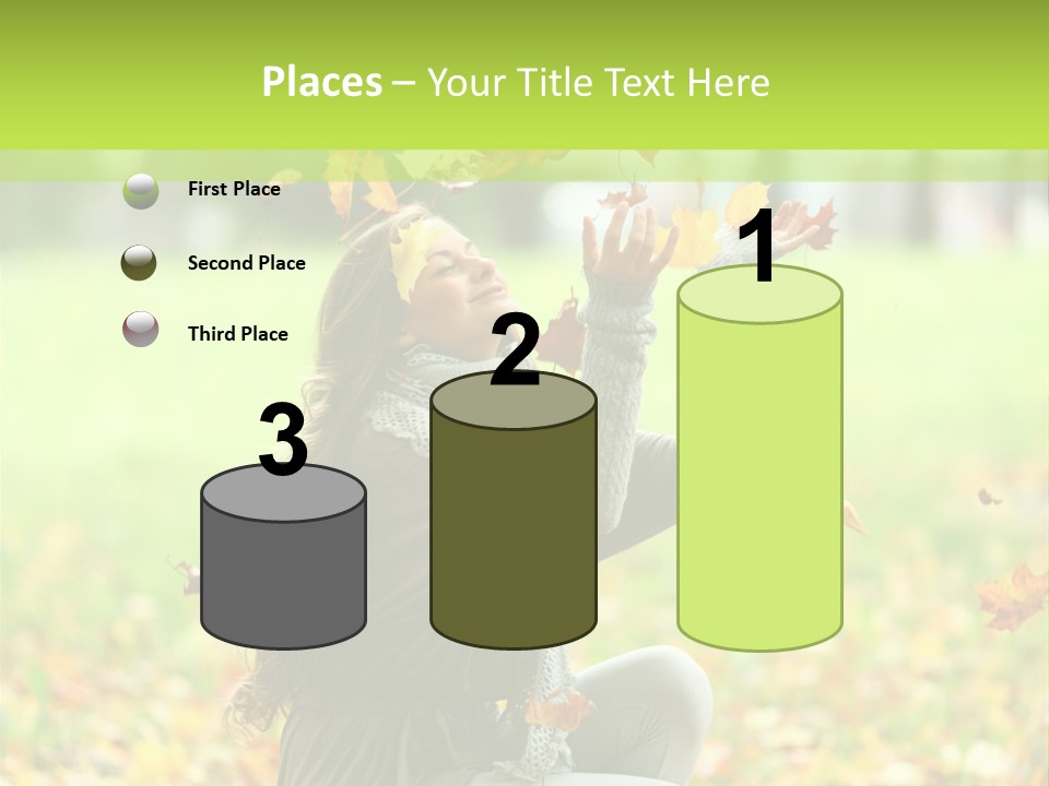 Pretty Background Leaf PowerPoint Template