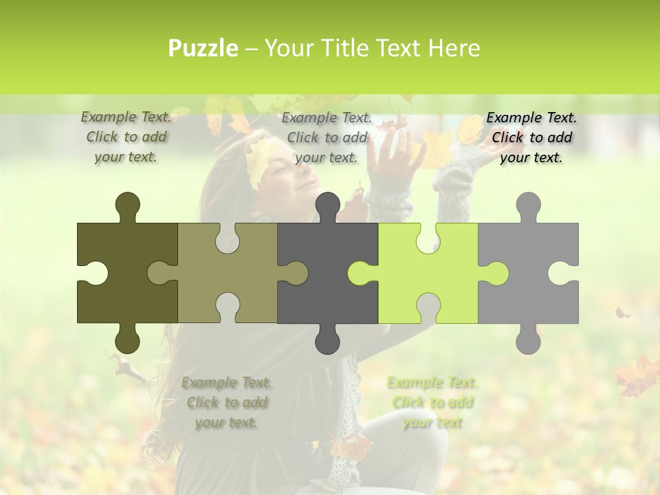 Pretty Background Leaf PowerPoint Template