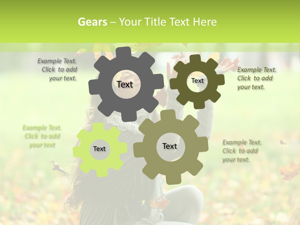 Pretty Background Leaf PowerPoint Template