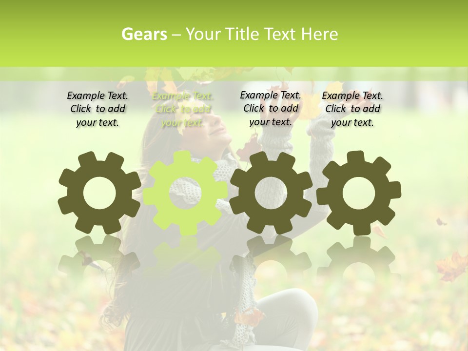 Pretty Background Leaf PowerPoint Template