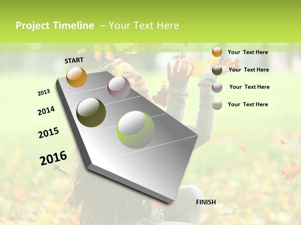 Pretty Background Leaf PowerPoint Template