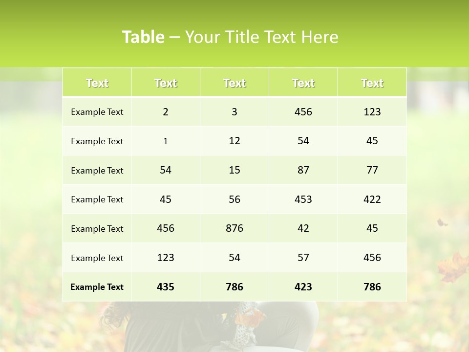Pretty Background Leaf PowerPoint Template
