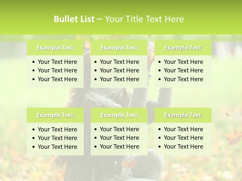 Pretty Background Leaf PowerPoint Template