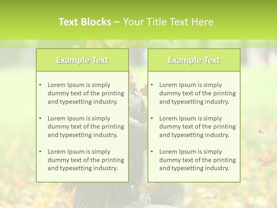 Pretty Background Leaf PowerPoint Template