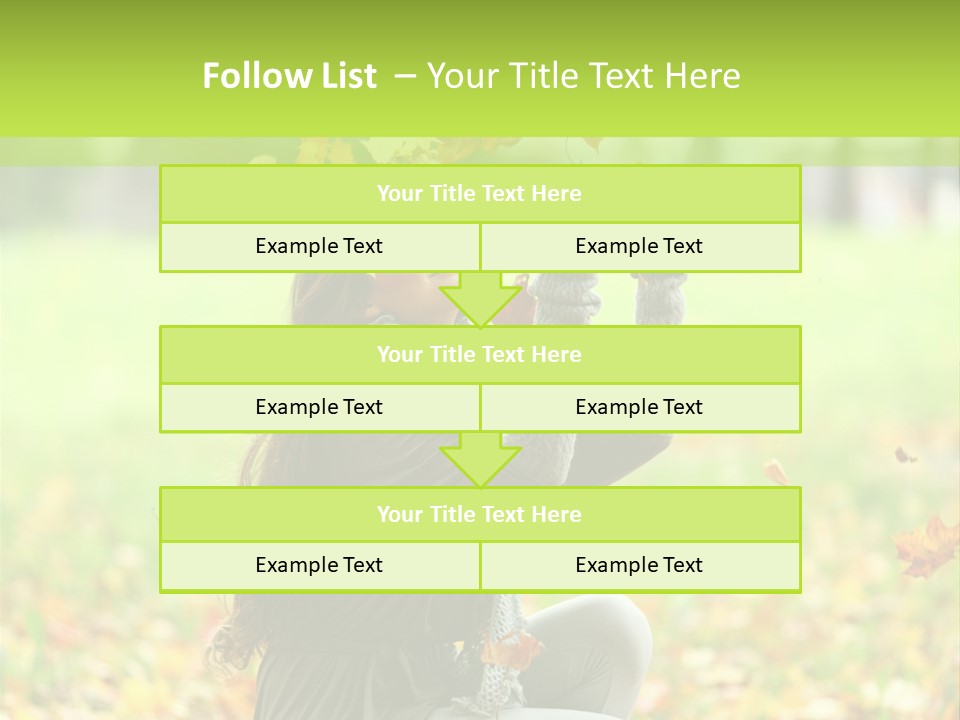 Pretty Background Leaf PowerPoint Template