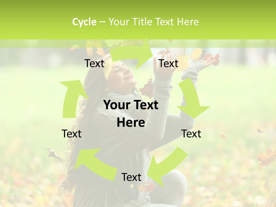 Pretty Background Leaf PowerPoint Template