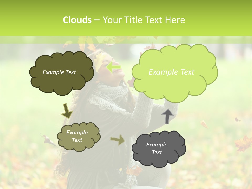 Pretty Background Leaf PowerPoint Template