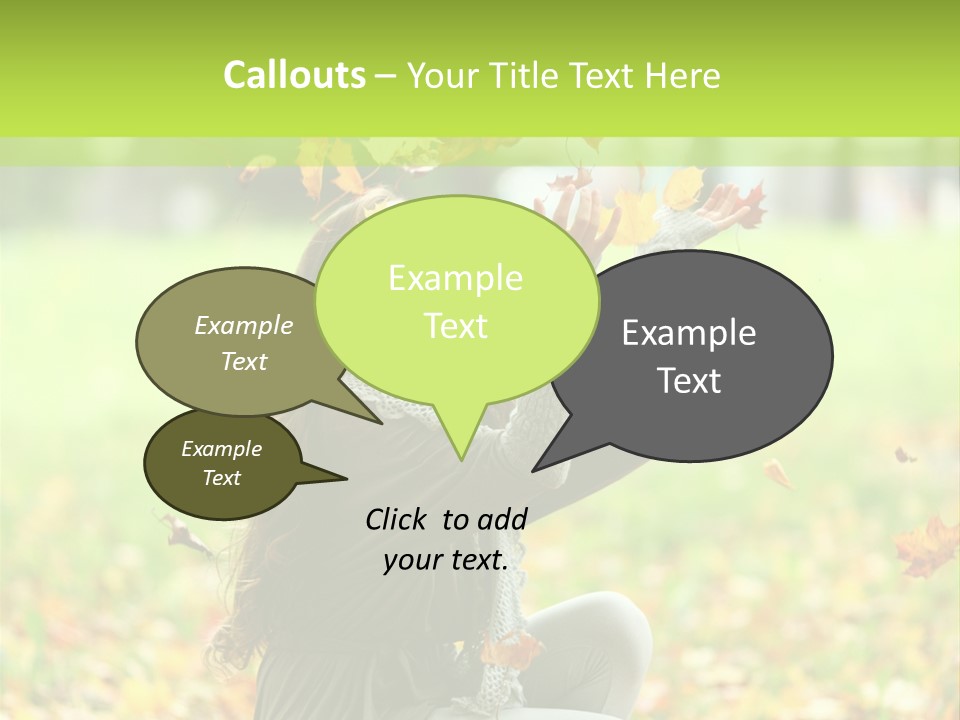 Pretty Background Leaf PowerPoint Template