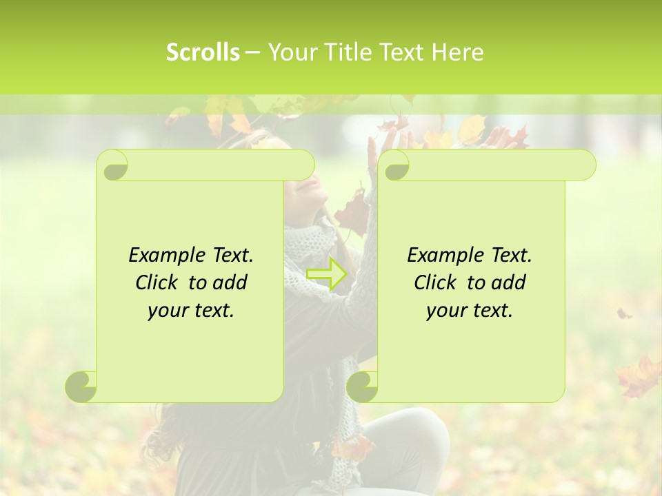 Pretty Background Leaf PowerPoint Template