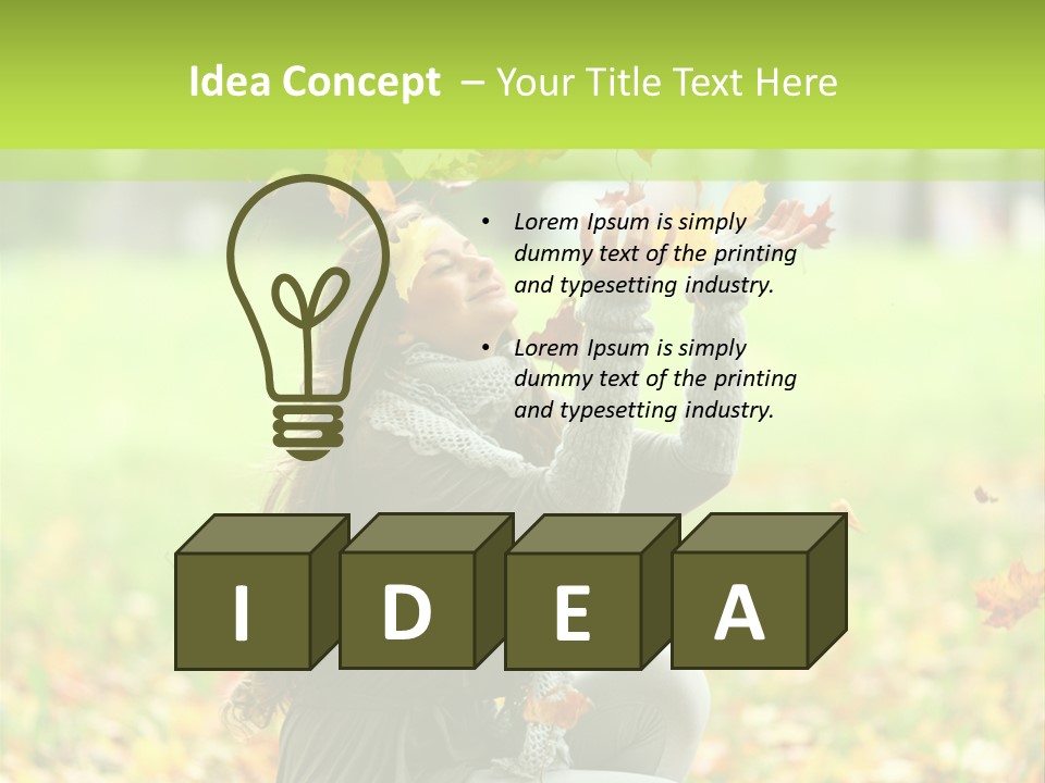 Pretty Background Leaf PowerPoint Template