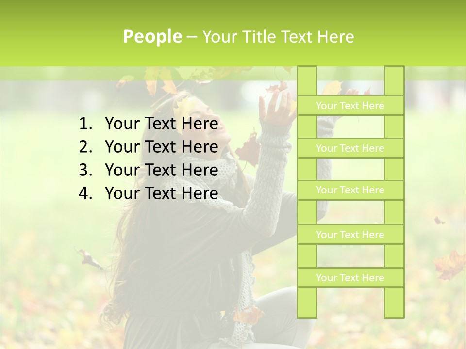 Pretty Background Leaf PowerPoint Template