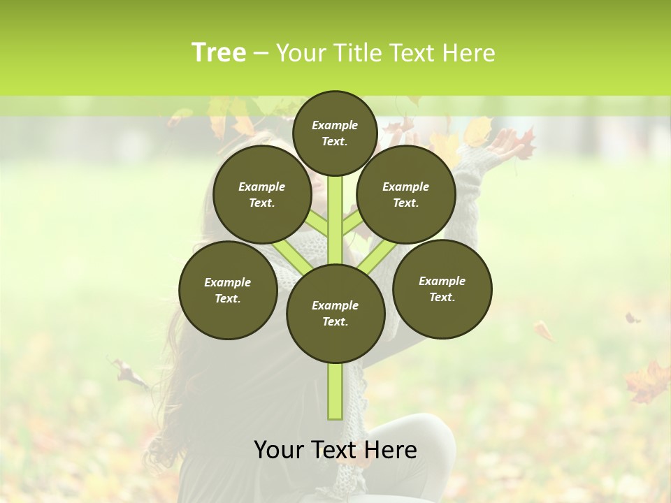 Pretty Background Leaf PowerPoint Template