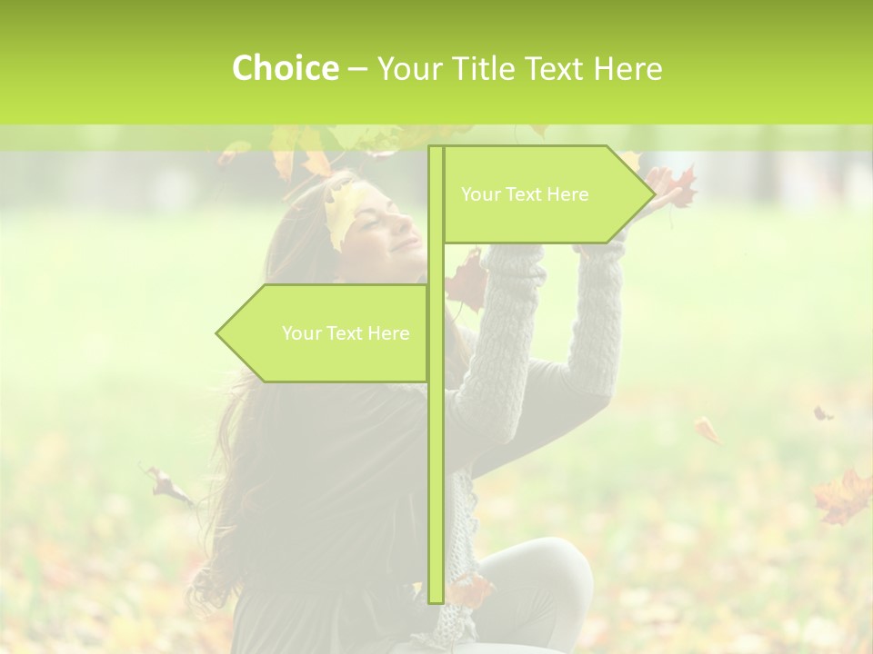 Pretty Background Leaf PowerPoint Template