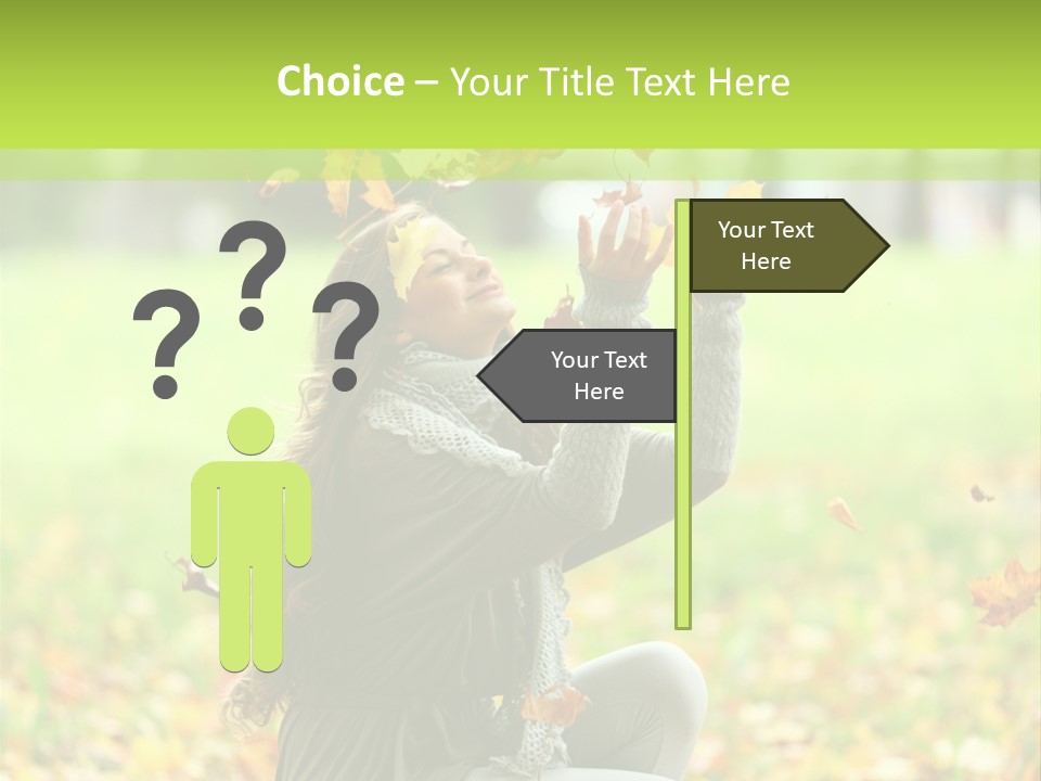 Pretty Background Leaf PowerPoint Template