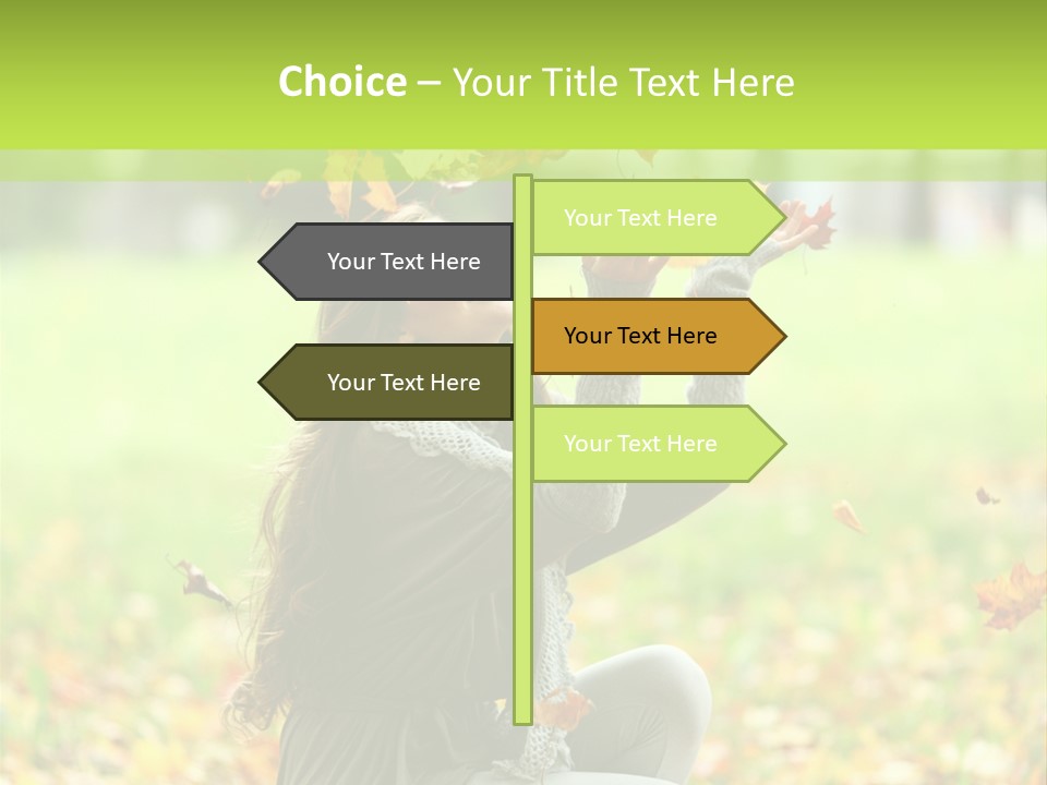 Pretty Background Leaf PowerPoint Template