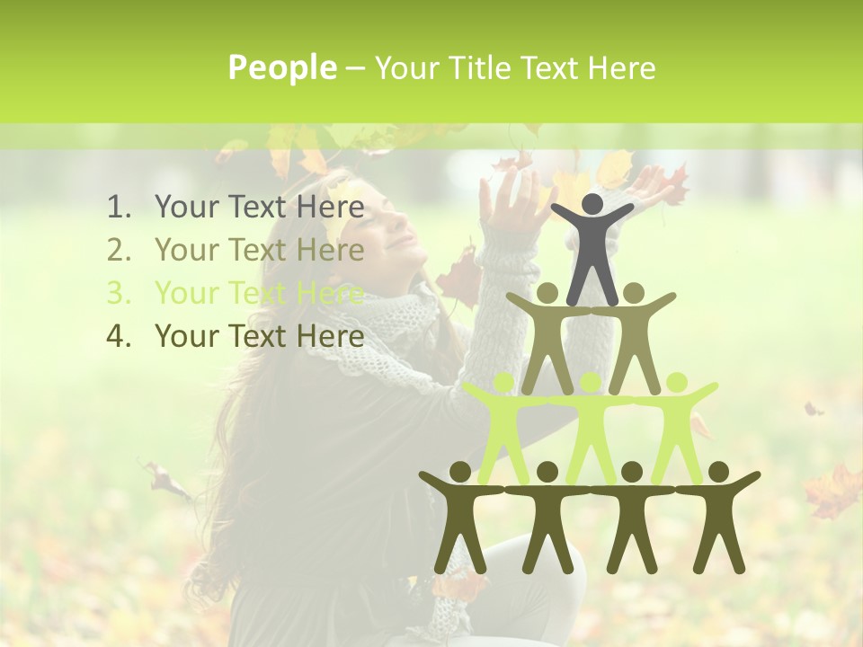 Pretty Background Leaf PowerPoint Template