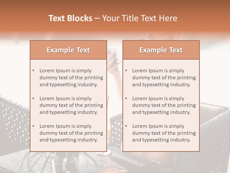 Leisure Blind  PowerPoint Template