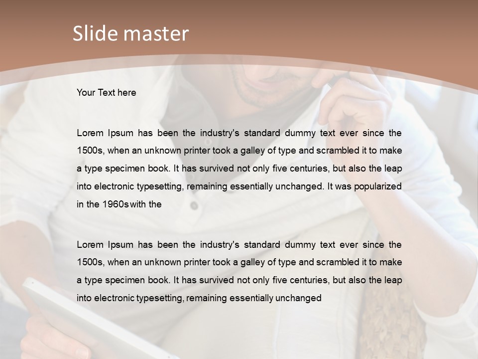 Sofa Touchpad Student PowerPoint Template