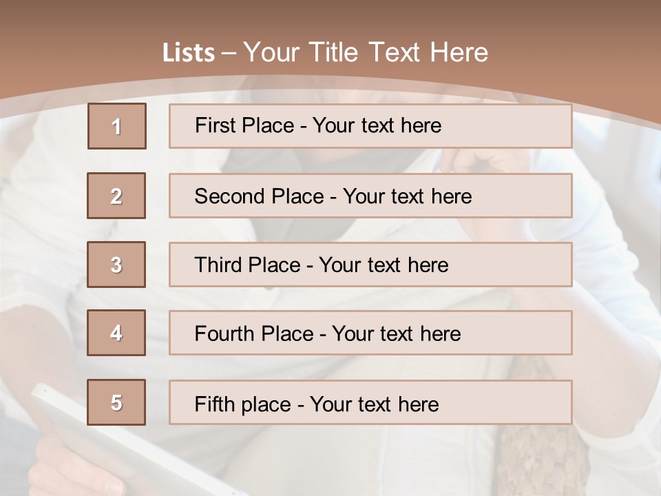 Sofa Touchpad Student PowerPoint Template