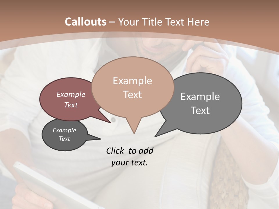Sofa Touchpad Student PowerPoint Template