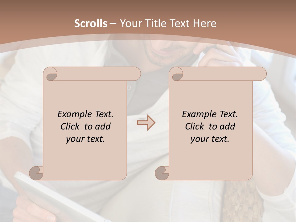 Sofa Touchpad Student PowerPoint Template