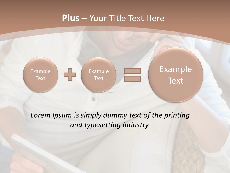 Sofa Touchpad Student PowerPoint Template