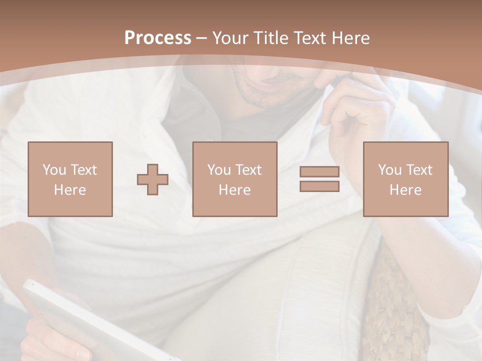 Sofa Touchpad Student PowerPoint Template