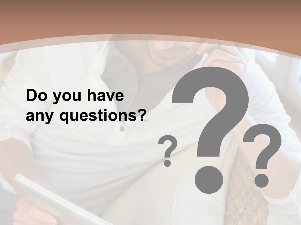 Sofa Touchpad Student PowerPoint Template