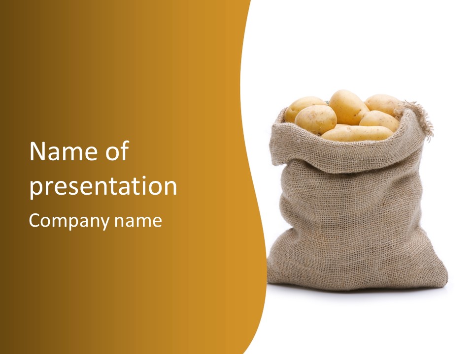 Kartoffeln Freisteller Kartoffelsack PowerPoint Template