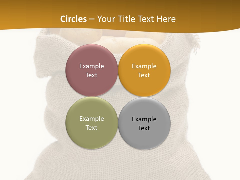 Kartoffeln Freisteller Kartoffelsack PowerPoint Template