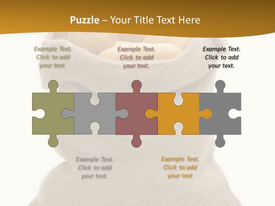 Kartoffeln Freisteller Kartoffelsack PowerPoint Template