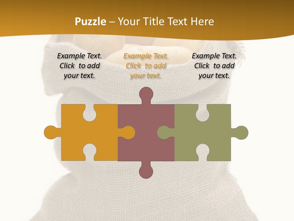 Kartoffeln Freisteller Kartoffelsack PowerPoint Template