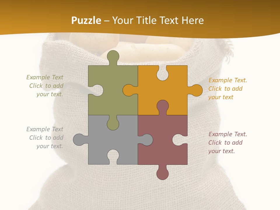 Kartoffeln Freisteller Kartoffelsack PowerPoint Template