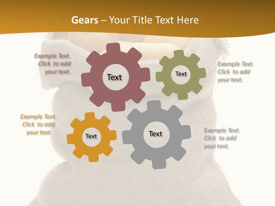 Kartoffeln Freisteller Kartoffelsack PowerPoint Template