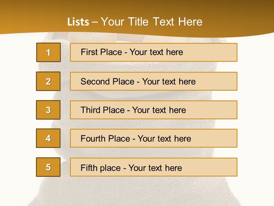 Kartoffeln Freisteller Kartoffelsack PowerPoint Template