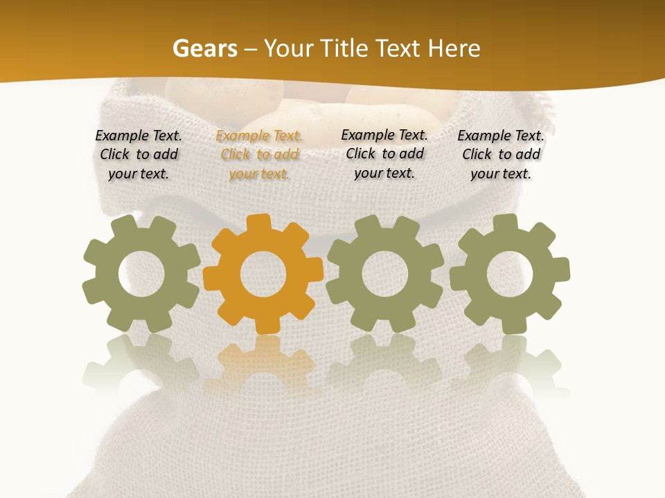 Kartoffeln Freisteller Kartoffelsack PowerPoint Template