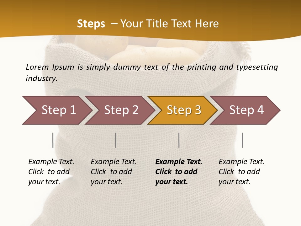 Kartoffeln Freisteller Kartoffelsack PowerPoint Template