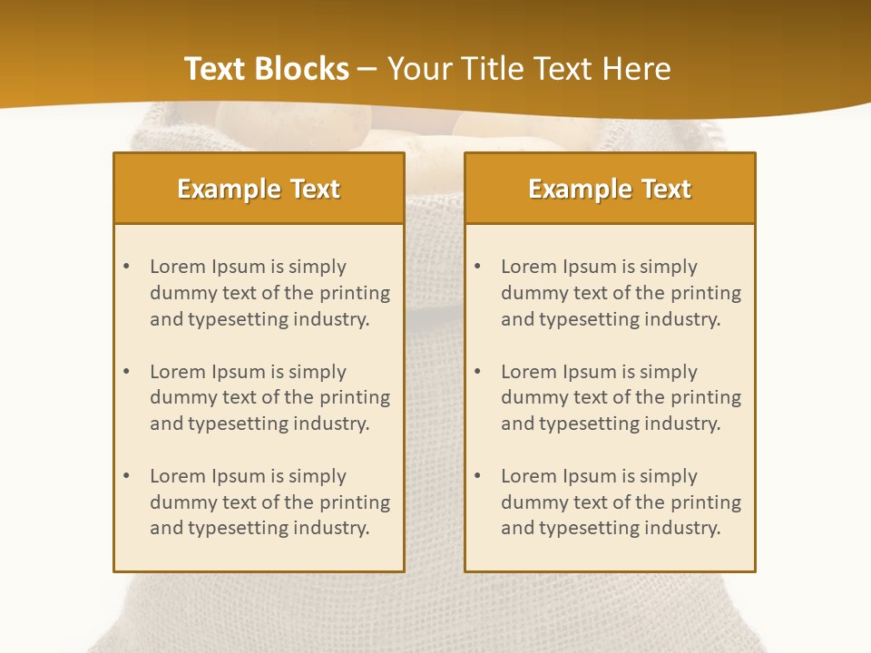 Kartoffeln Freisteller Kartoffelsack PowerPoint Template