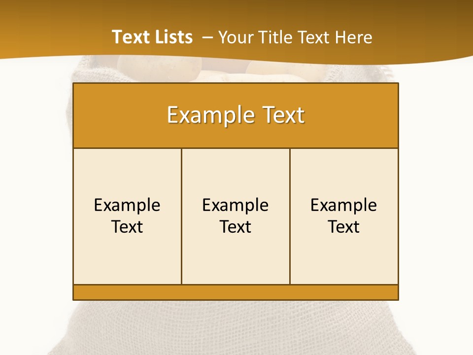 Kartoffeln Freisteller Kartoffelsack PowerPoint Template