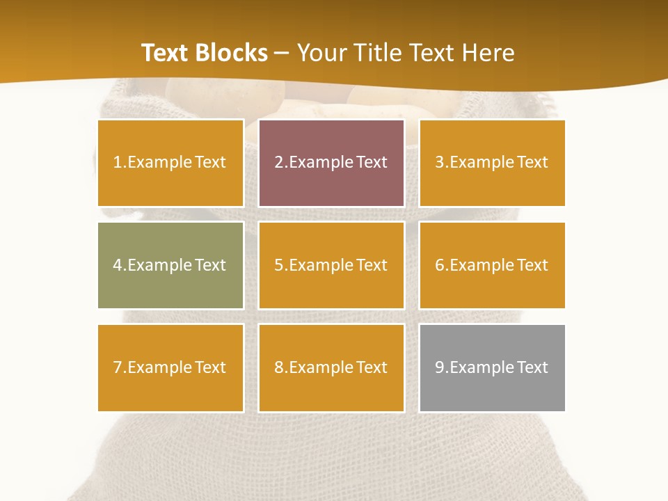 Kartoffeln Freisteller Kartoffelsack PowerPoint Template