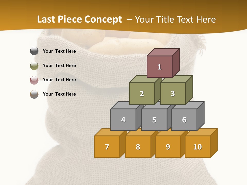 Kartoffeln Freisteller Kartoffelsack PowerPoint Template