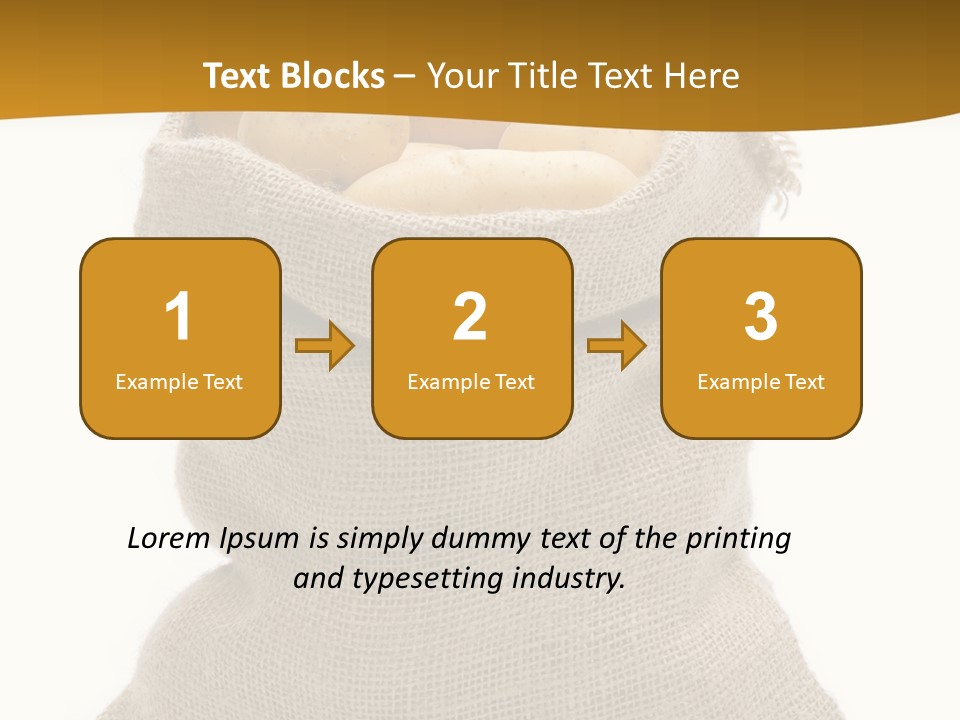 Kartoffeln Freisteller Kartoffelsack PowerPoint Template