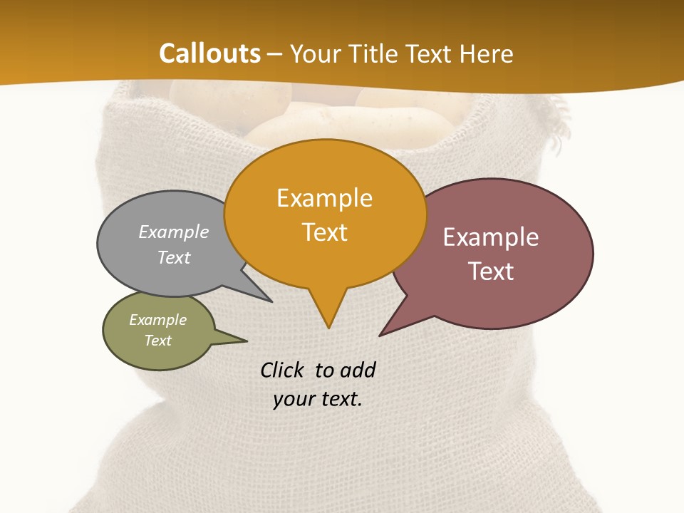 Kartoffeln Freisteller Kartoffelsack PowerPoint Template