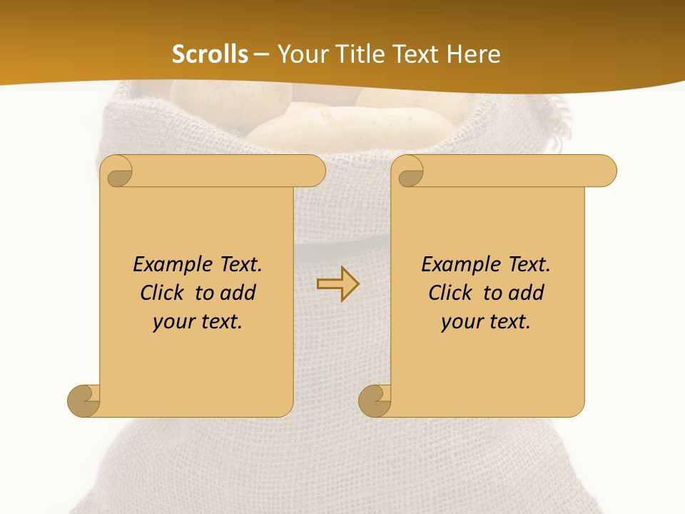Kartoffeln Freisteller Kartoffelsack PowerPoint Template
