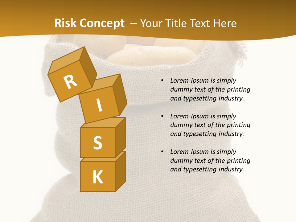 Kartoffeln Freisteller Kartoffelsack PowerPoint Template