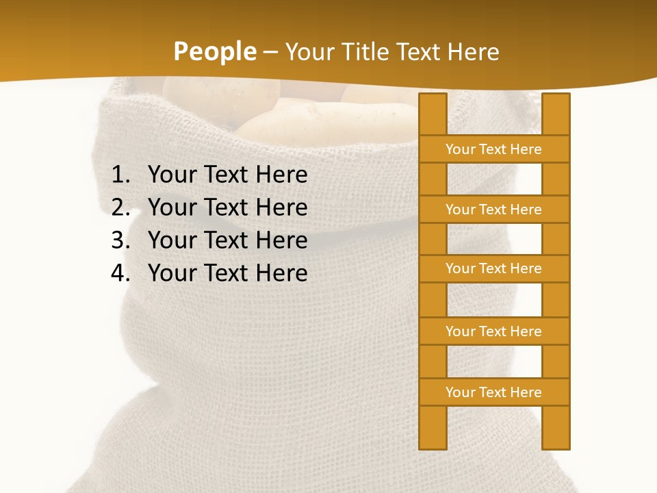 Kartoffeln Freisteller Kartoffelsack PowerPoint Template