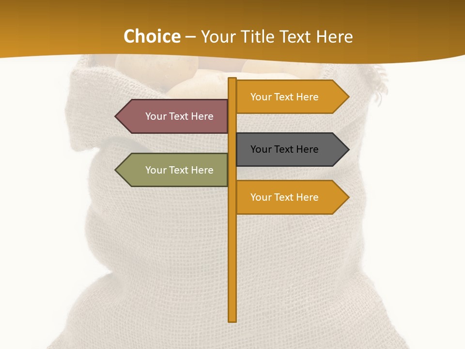 Kartoffeln Freisteller Kartoffelsack PowerPoint Template