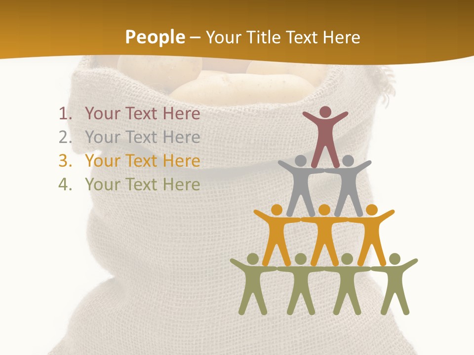 Kartoffeln Freisteller Kartoffelsack PowerPoint Template