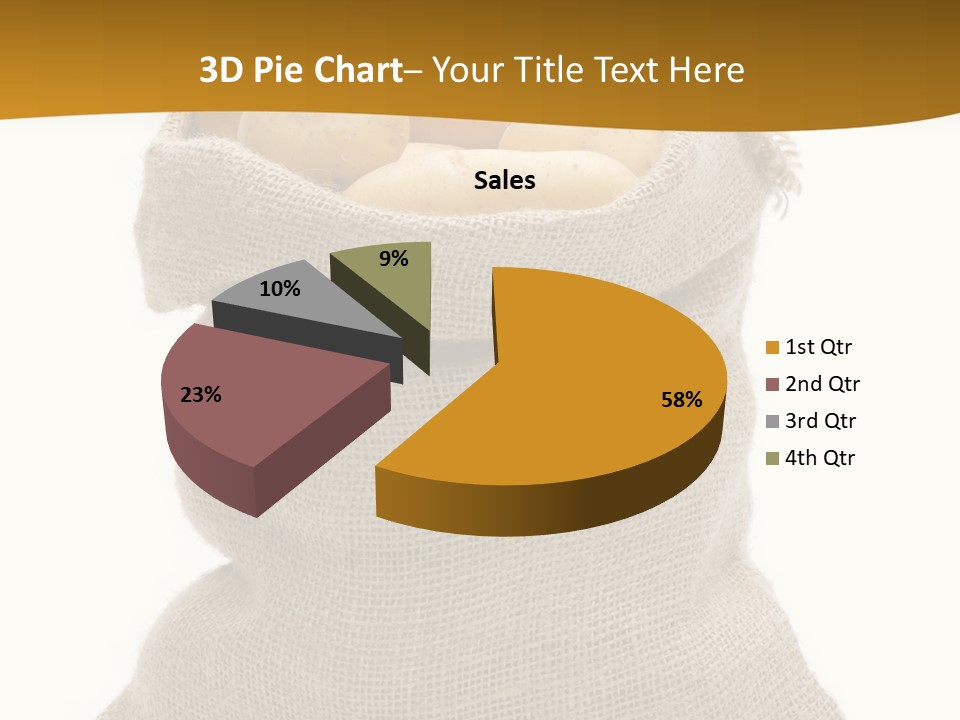 Kartoffeln Freisteller Kartoffelsack PowerPoint Template